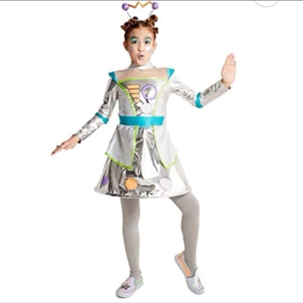 Hyde and Eek Kids Robot dress Halloween Costume | Large (12/14)